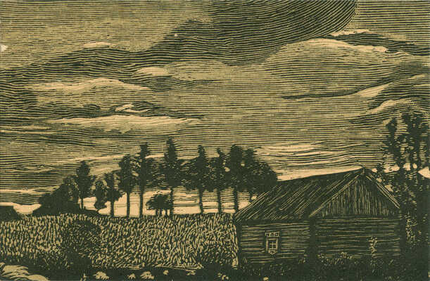 Павлов Иван Николаевич. Лот из 12 линогравюр 1919 г. и фотографии художника в папке: